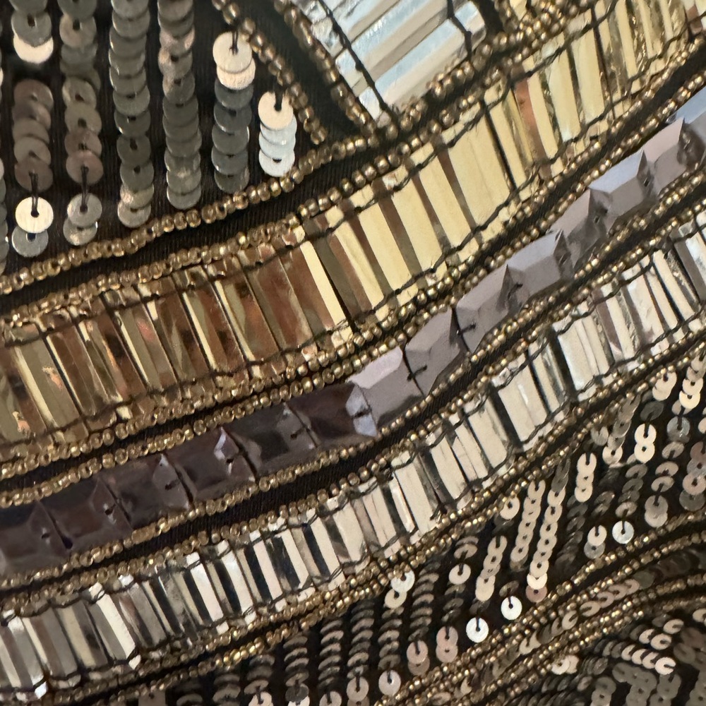 Peace + Love Black High Neck Embellished Bodycon Dress - Picture 9 of 16